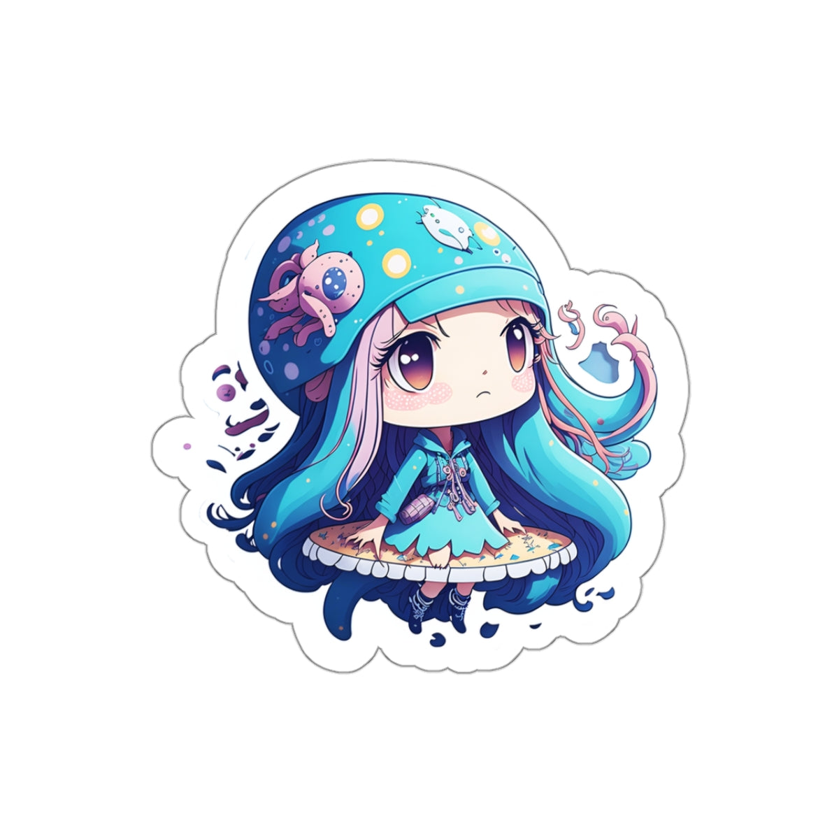 Squid Girl 002 Kiss-Cut Stickers