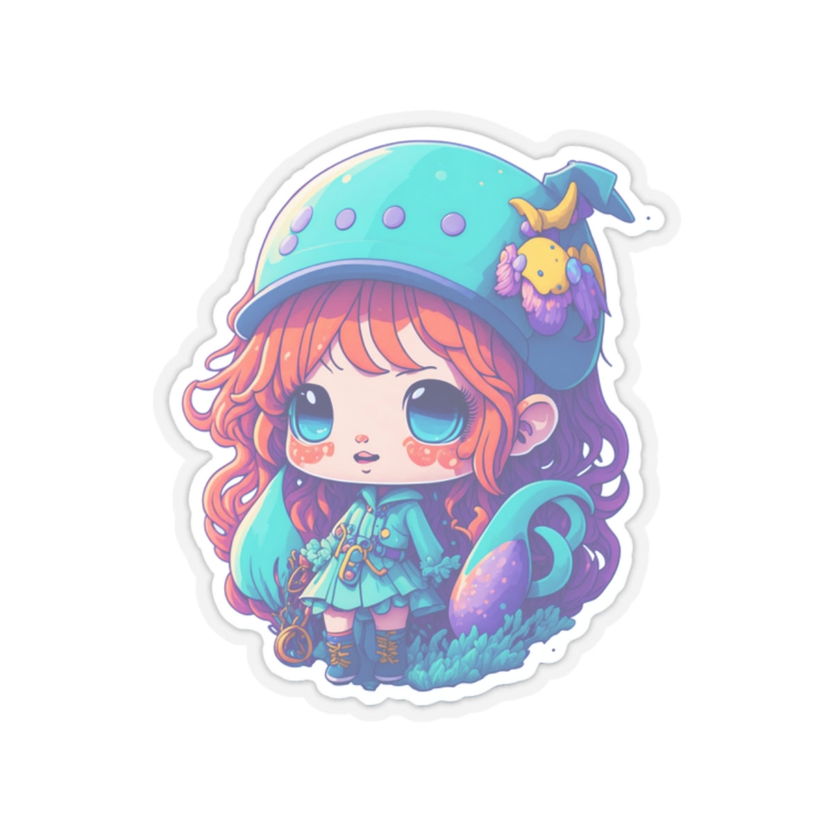 Squid Girl 004 Kiss-Cut Stickers