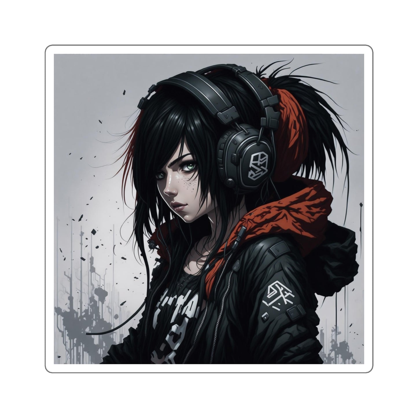 Emo girl002 - Square Stickers