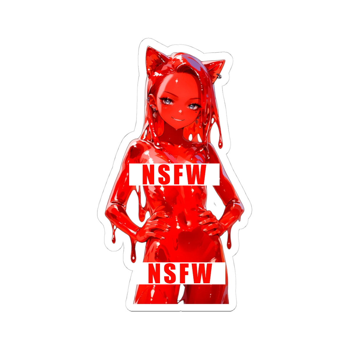 Window Decals1376 - Slime Girl - NSFW - Kiss-Cut Stickers
