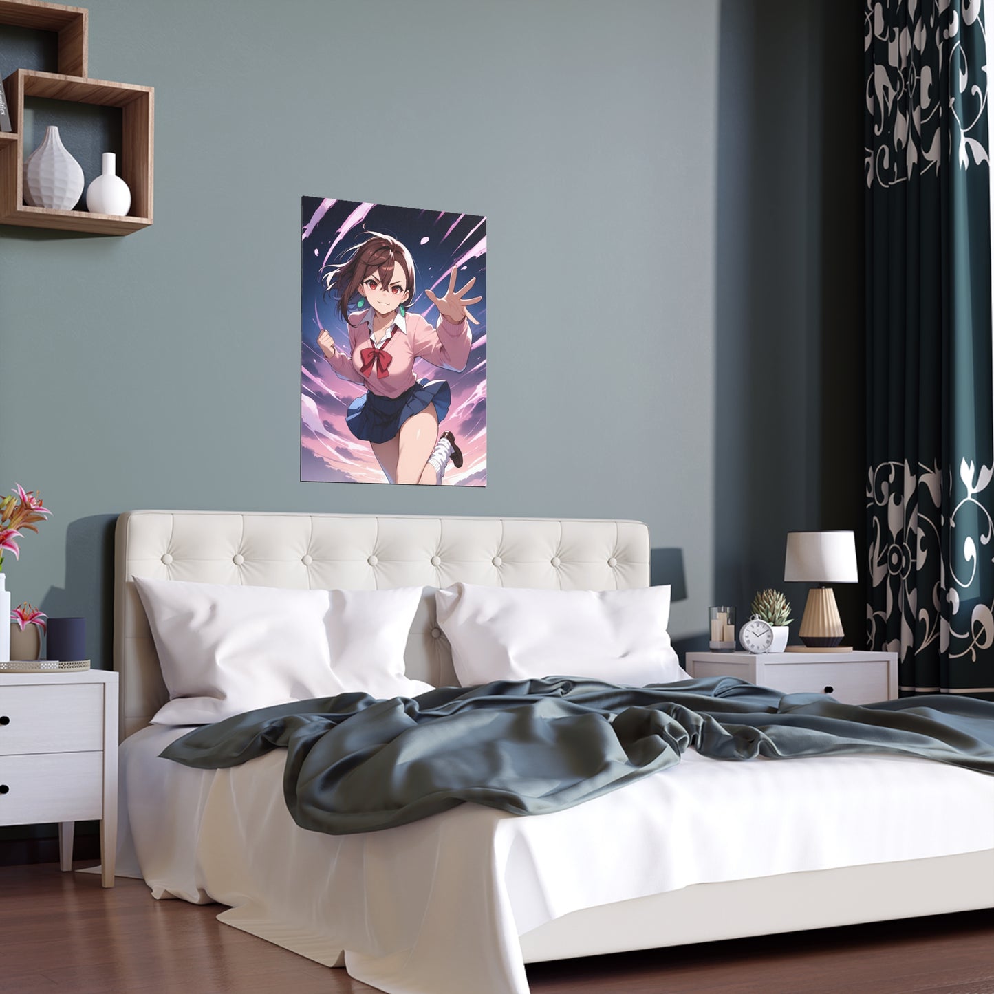 Momo Ayase - DanDaDan - Indoor and Outdoor Silk Posters