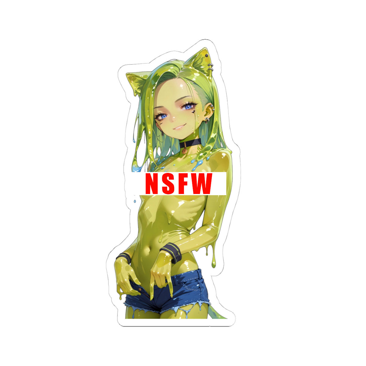 Window Decals1377 - Slime Girl - NSFW - Kiss-Cut Stickers