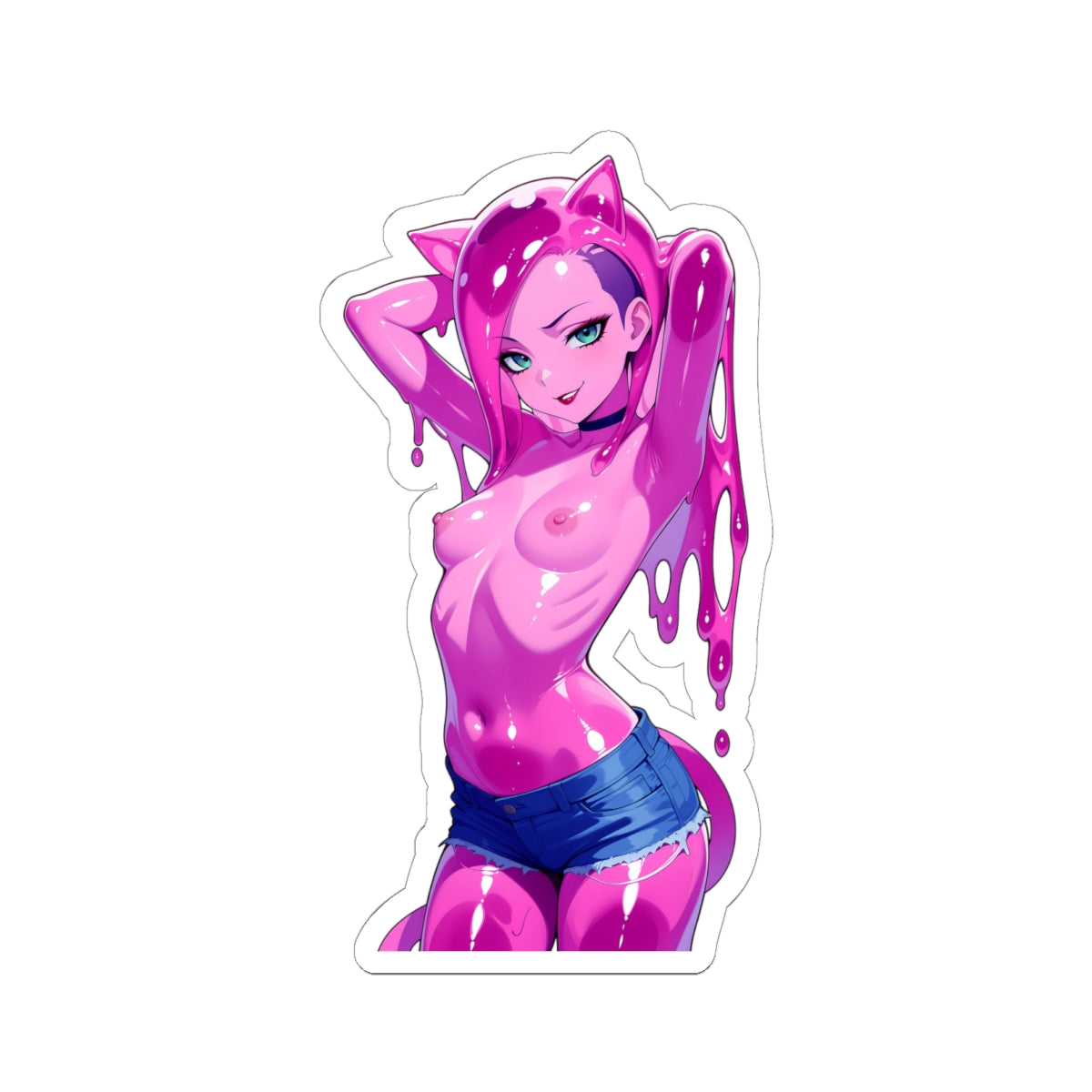 Window Decals1385 - Slime Girl - NSFW - Kiss-Cut Stickers