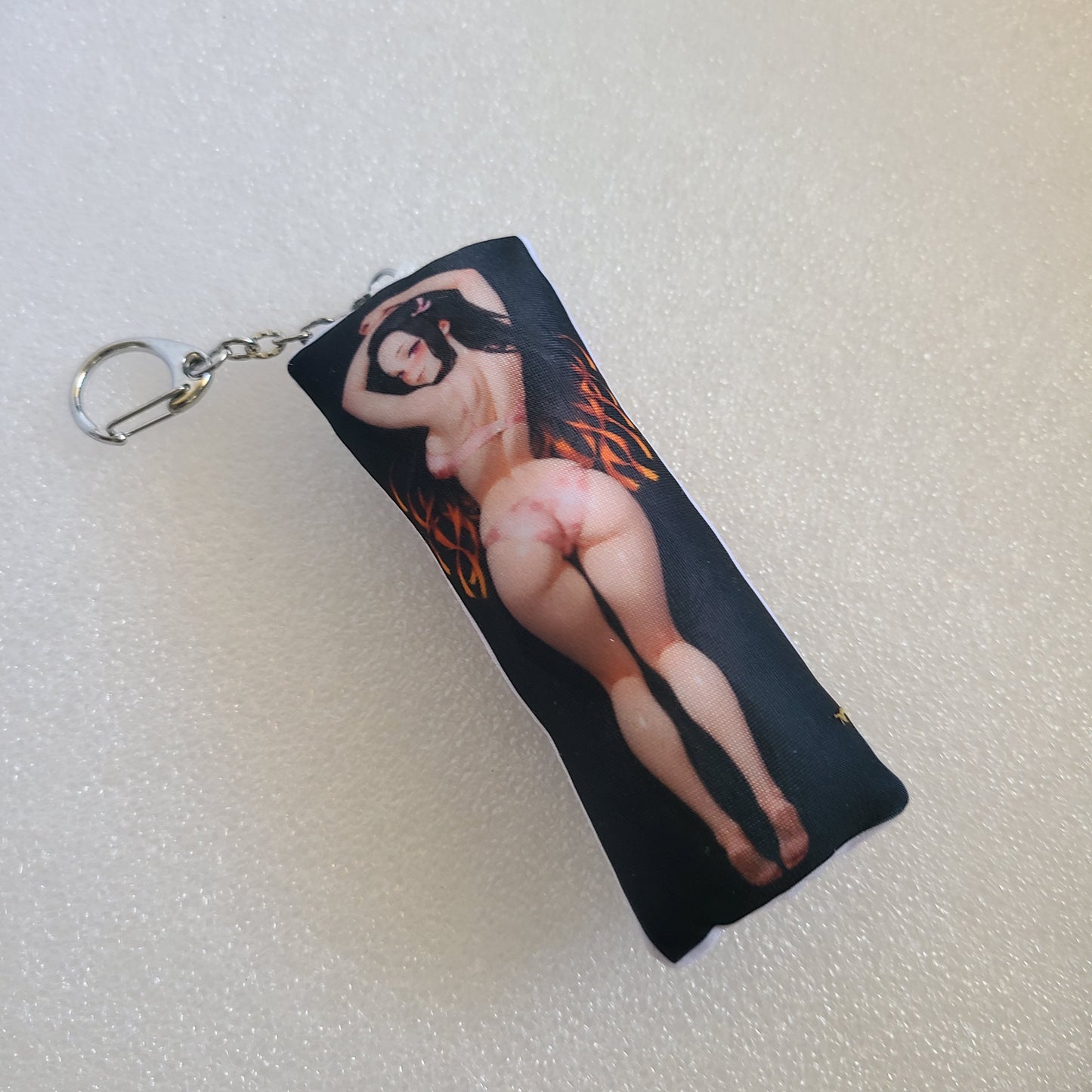 Nezuko Mini Dakimakura Keychain: Anime Plush Bag Charm