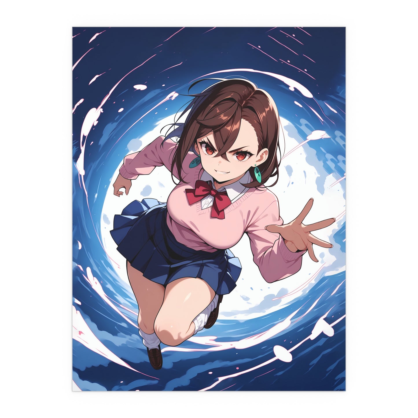 Momo Ayase - DanDaDan - Indoor and Outdoor Silk Posters