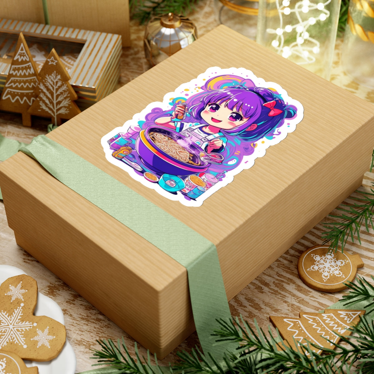 Noodle Girl 002 Kiss-Cut Stickers