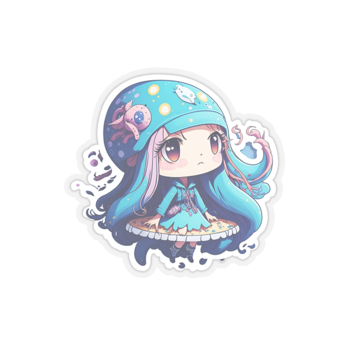 Squid Girl 002 Kiss-Cut Stickers
