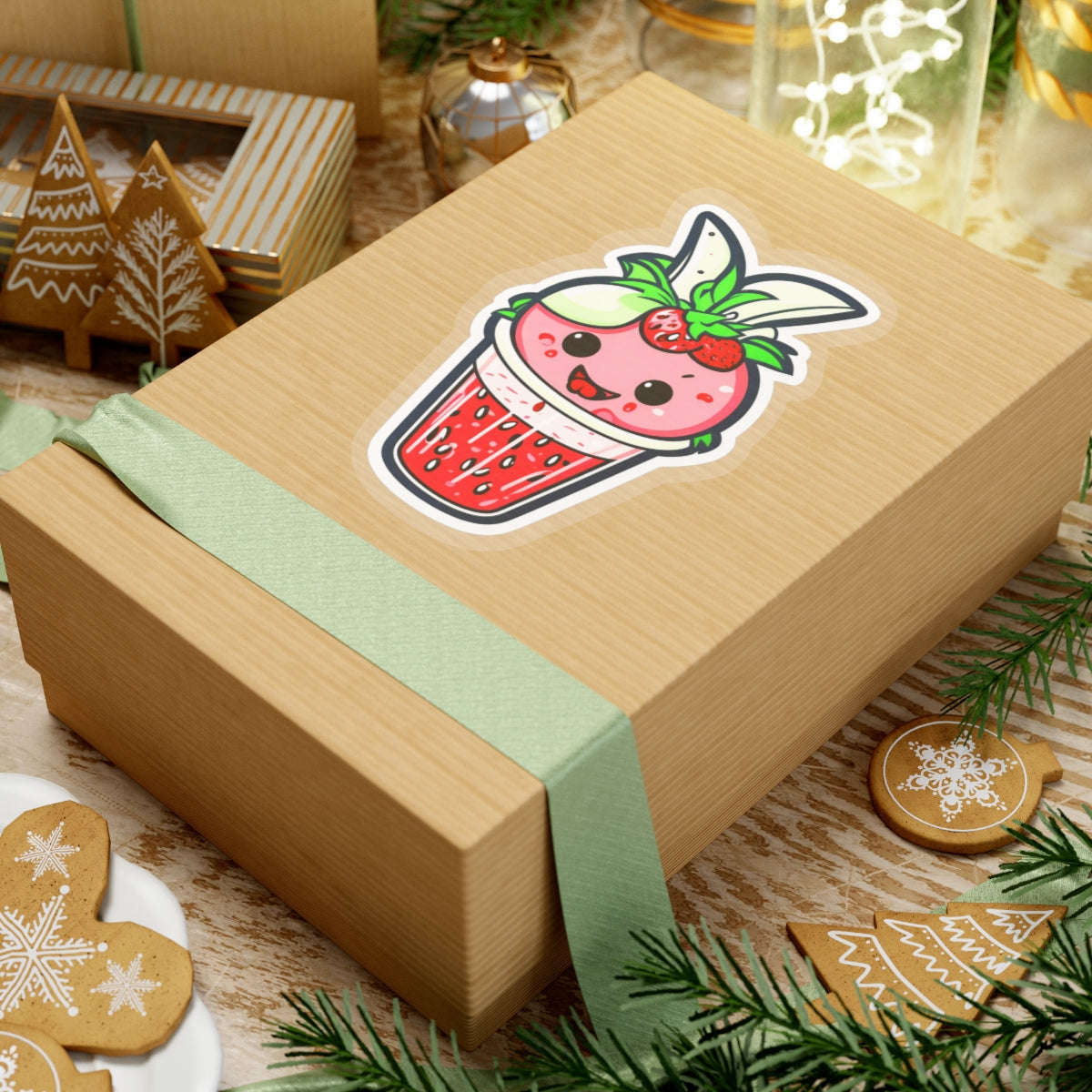 Strawberry Shake 001 Kiss-Cut Stickers