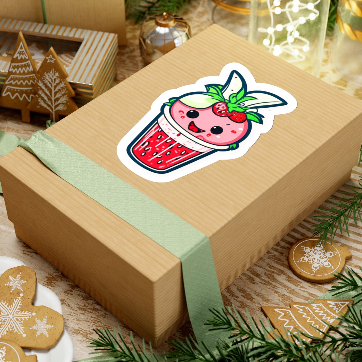 Strawberry Shake 001 Kiss-Cut Stickers