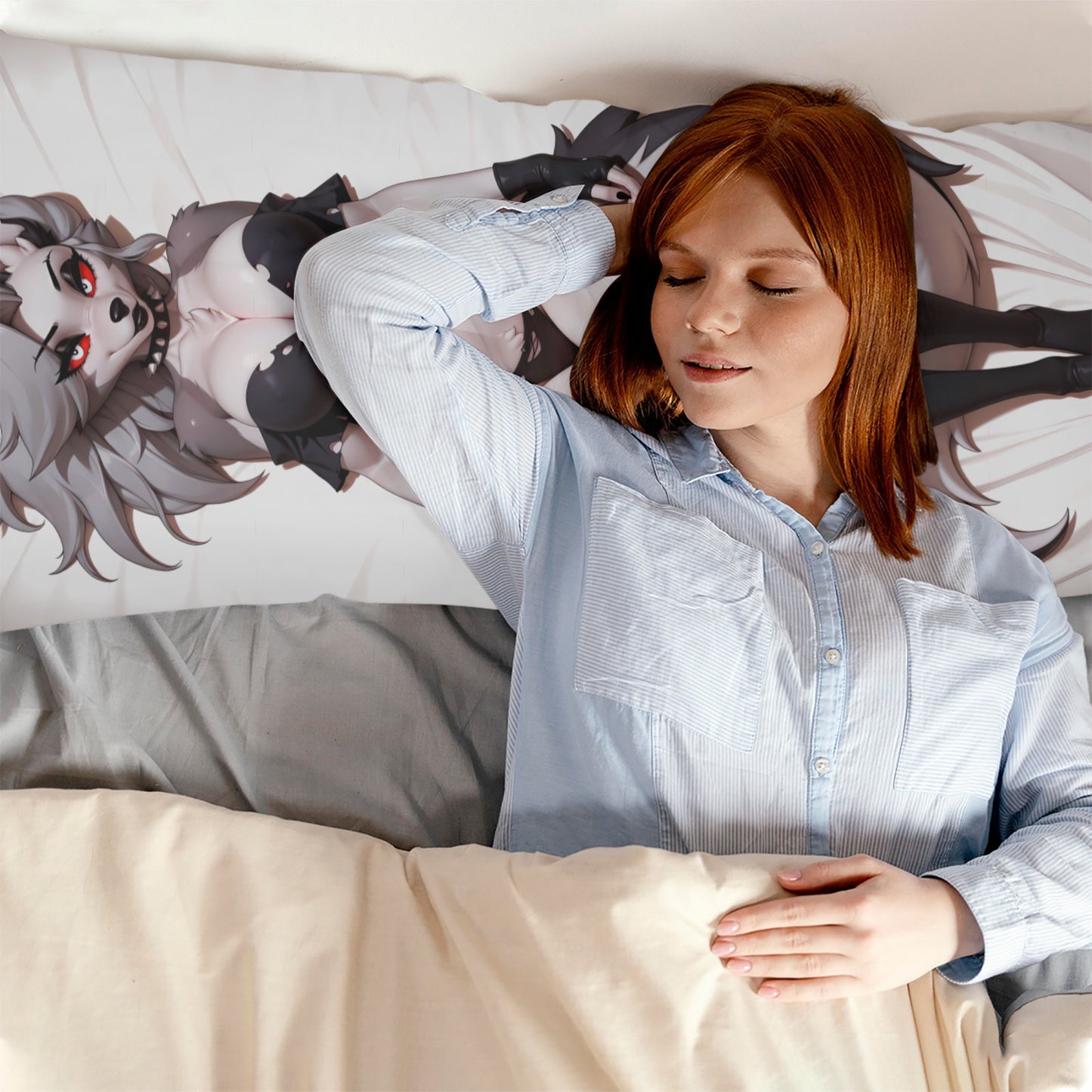 Loona Helluva Boss Anime Body Pillow Cover – 20x54in Dakimakura