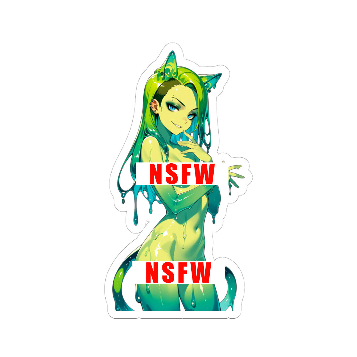Window Decals1375 - Slime Girl - NSFW - Kiss-Cut Stickers