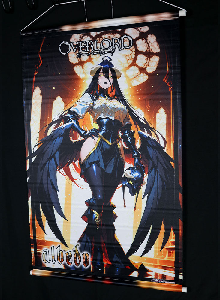 Albedo Wall Scroll002 50x80cm β Overlord Anime Poster | Satin Weave Fabric Scroll