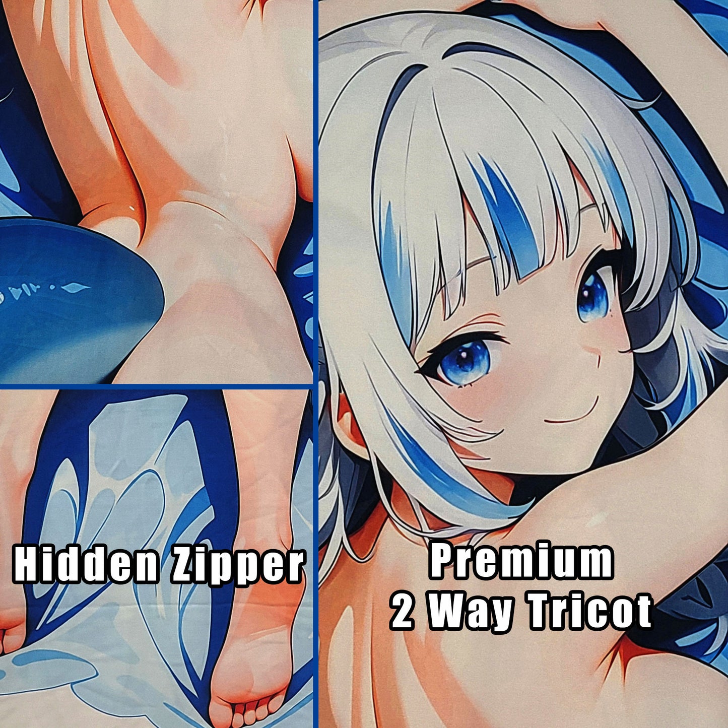 Gawr Gura Dakimakura Cover NSFW - Anime Body Pillow Case