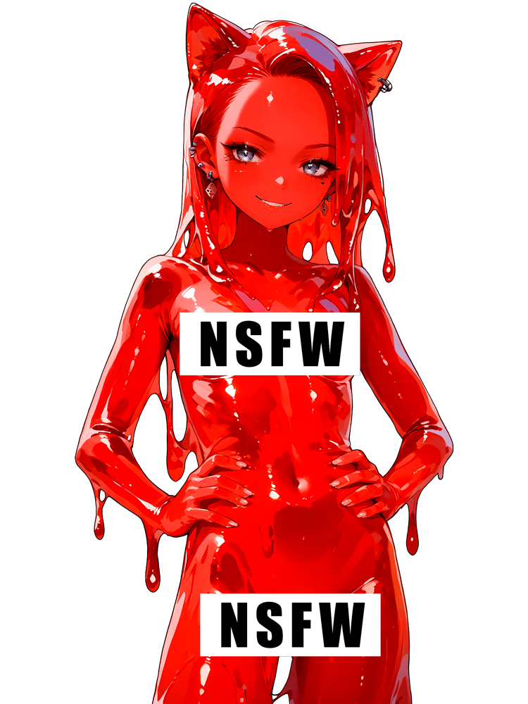 Window Decals1376 - Slime Girl - NSFW - Kiss-Cut Stickers