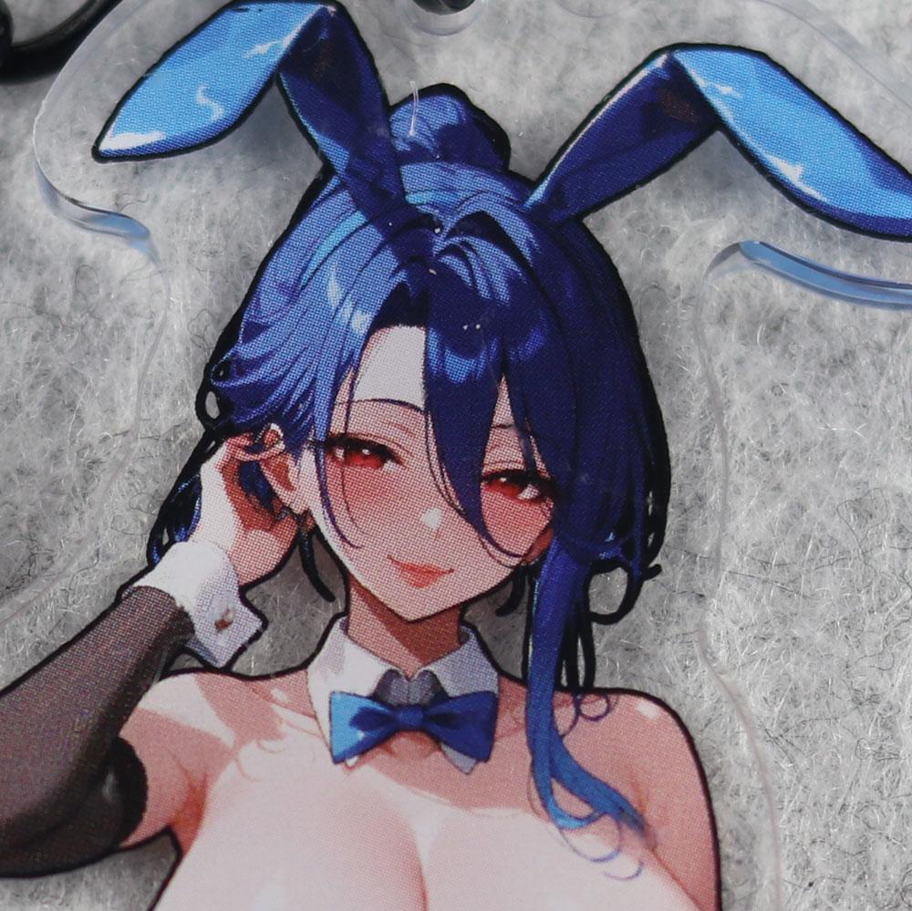 Bunny Anime Girl Acrylic Keychain β 3β Double-Sided Fan Art Charm