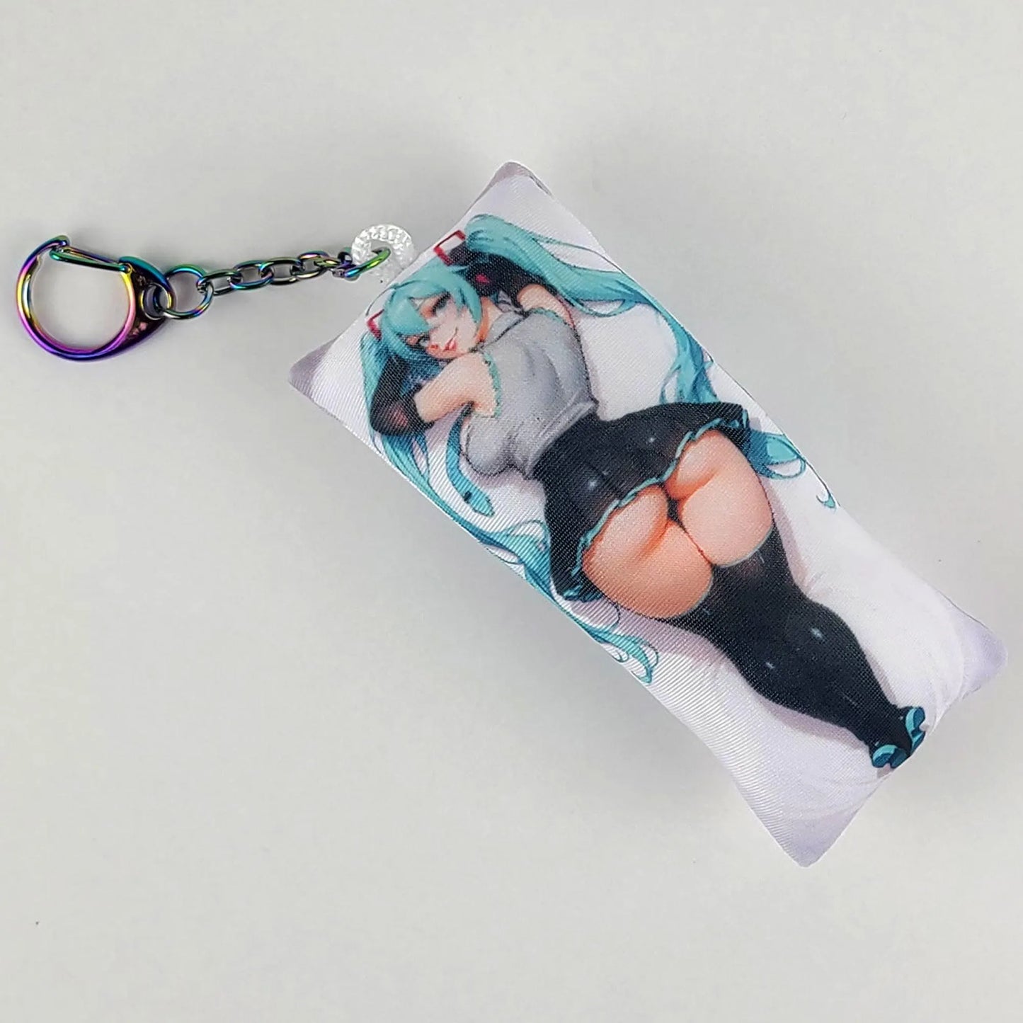 Hatsune Miku Mini Dakimakura Keychain: 4" Anime Plush Bag Charm
