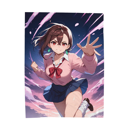 Momo Ayase Anime Waifu - Verticle - Velveteen Plush Blanket