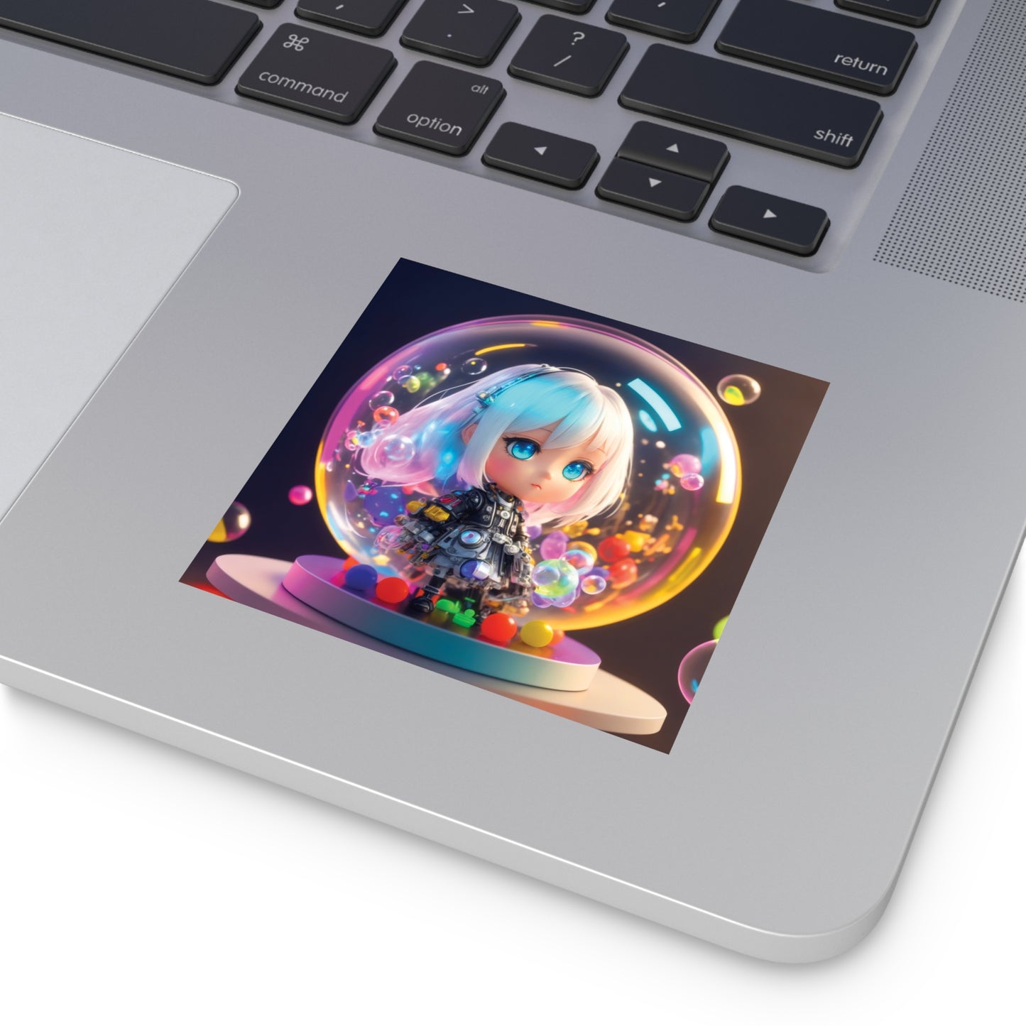 Kawaii Bubble004 - Square Vinyl Stickers