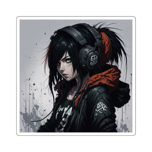 Emo girl002 - Square Stickers