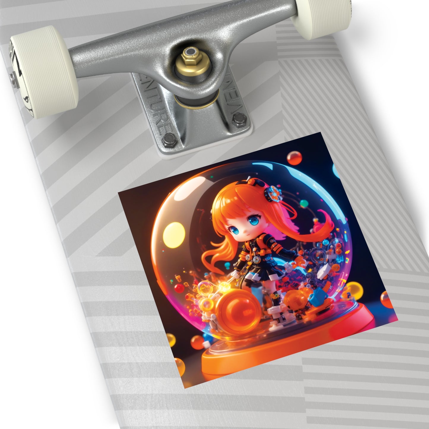 Kawaii Bubble015 - Square Vinyl Stickers