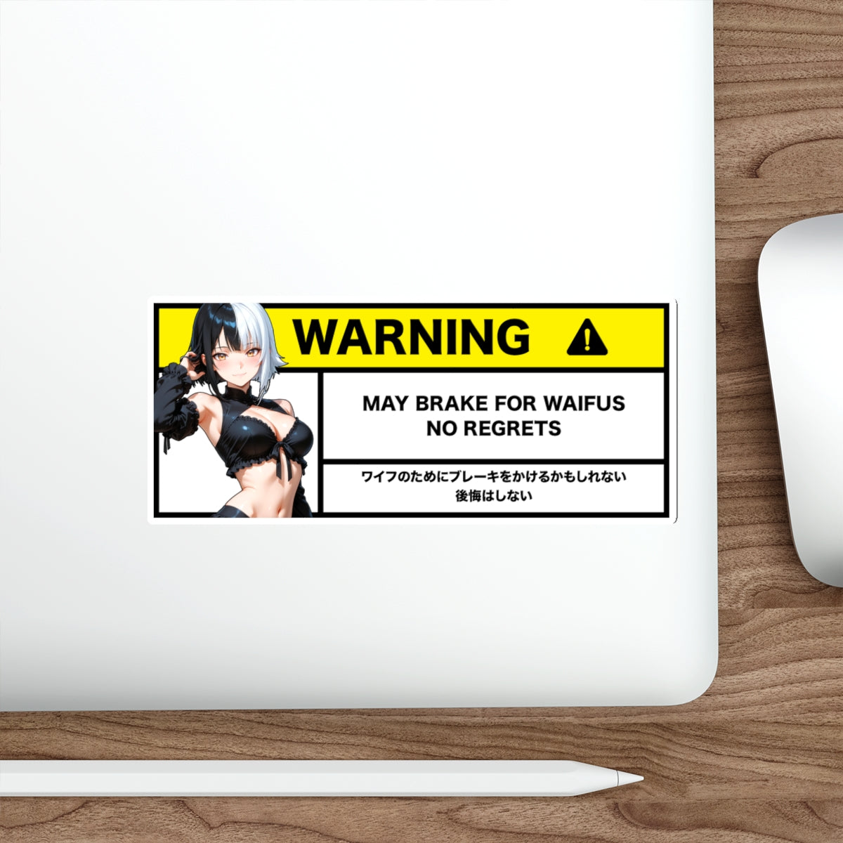 May Brake For Waifus | Anime Warning Stickers | Otaku Car and Laptop Decals