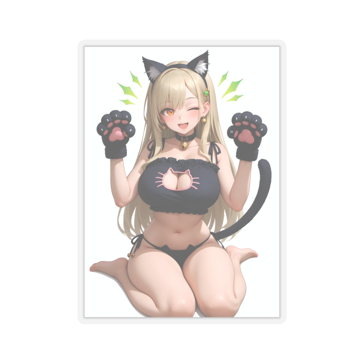 Anime Neko Girl Stickers-1240 - Kiss-Cut Stickers
