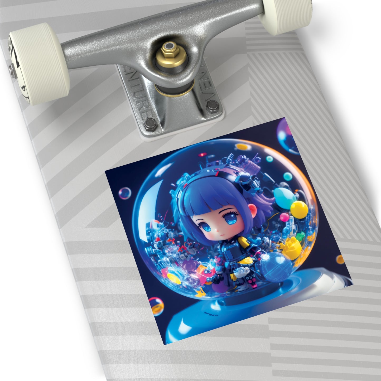Kawaii Bubble011 - Square Vinyl Stickers