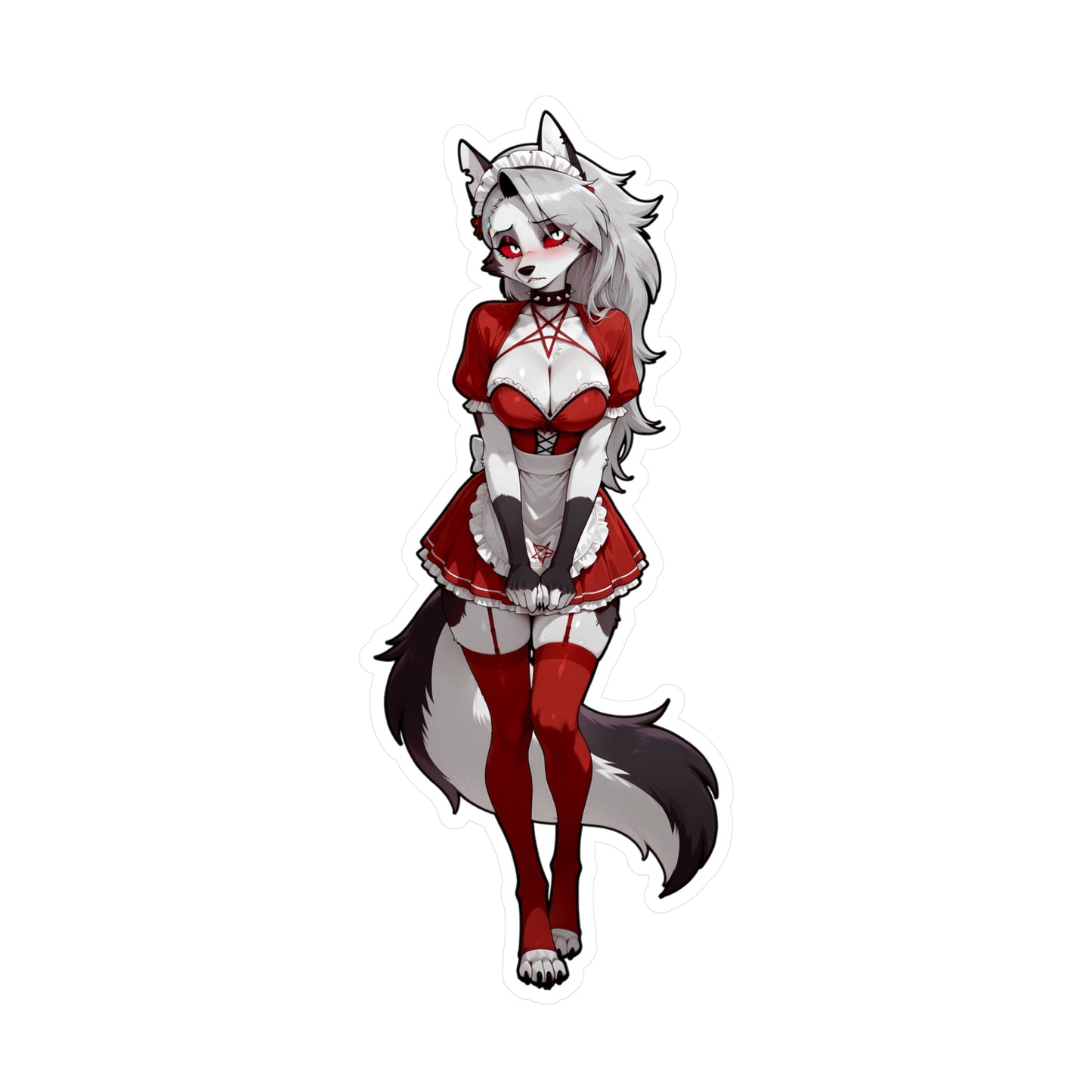 Loona Maid002 - Anime Waifu DieCut Stickers