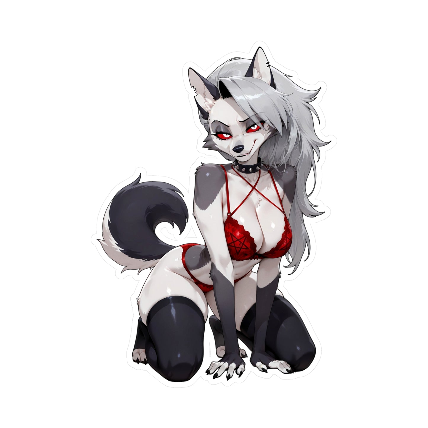 Loona Lingerie001 - Hellhound Die Cut Sticker