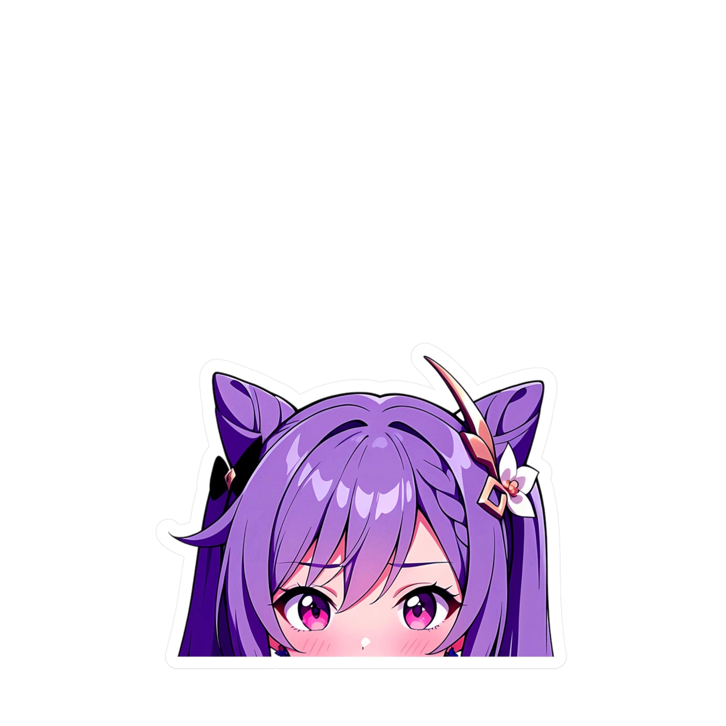 Keqing002 - Genshin Impact Peeker - Kiss-Cut Vinyl Decals