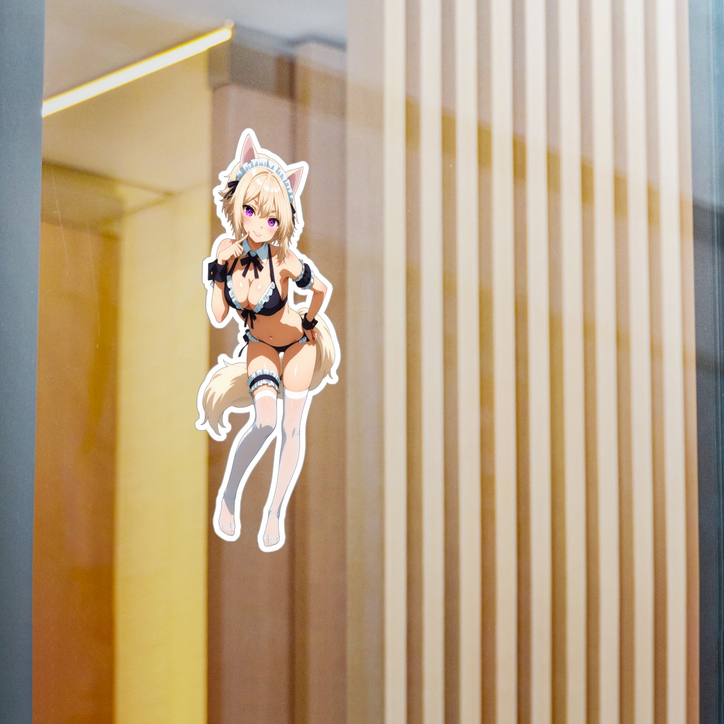 Neko Maid001 - Anime Waifu DieCut Stickers