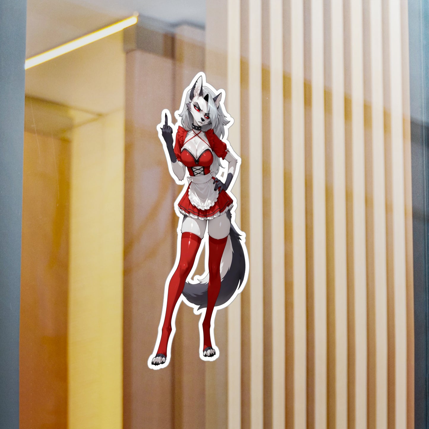 Loona HellHound Maid Waifu001 - XL Sticker