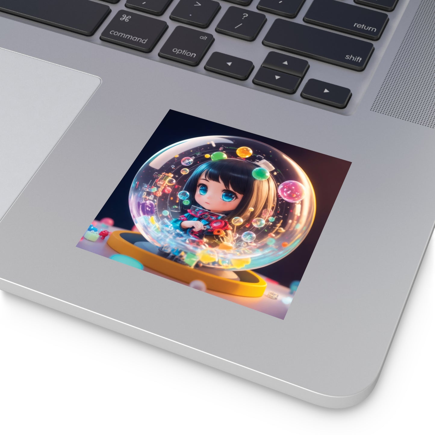 Kawaii Bubble009 - Square Vinyl Stickers