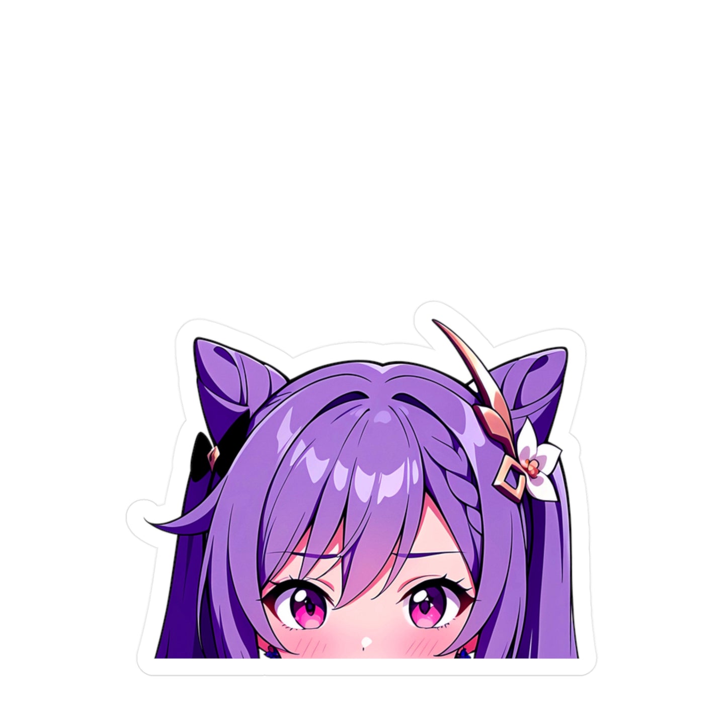 Keqing002 - Genshin Impact Peeker - Kiss-Cut Vinyl Decals