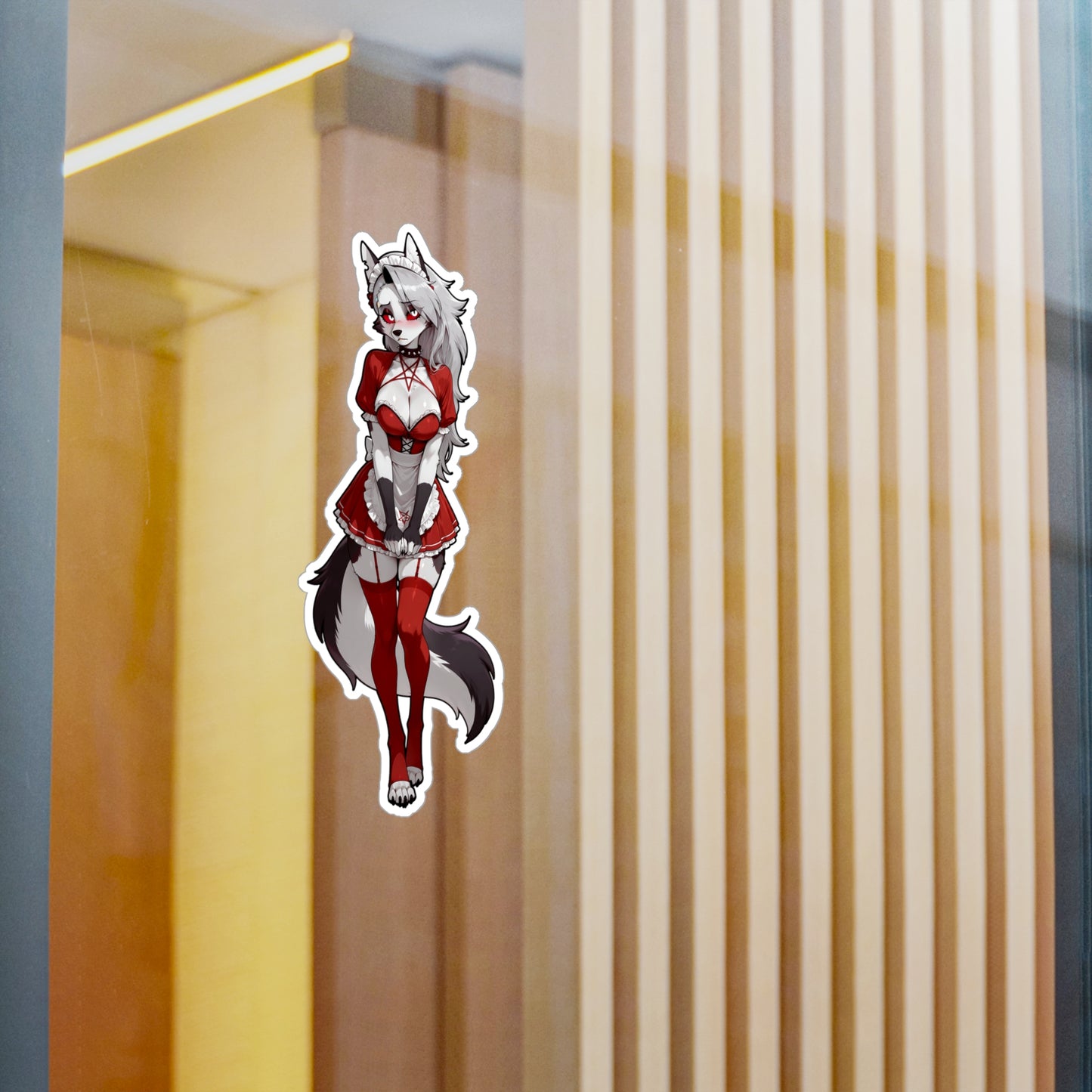 Loona HellHound Maid Waifu002 - XL Sticker