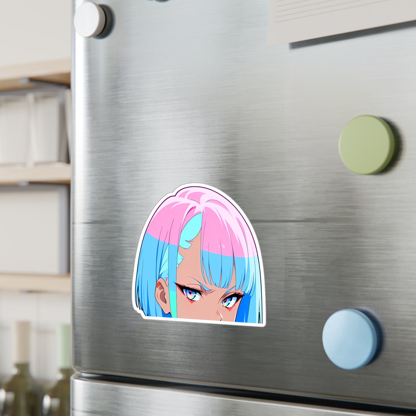 Lucy001 - CyberPunk EdgeRunners Peeker - Kiss-Cut Vinyl Decals