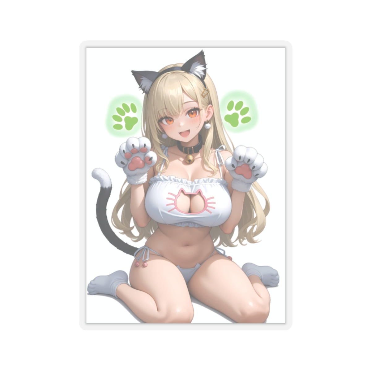 Anime Neko Girl Stickers-1241 - Kiss-Cut Stickers