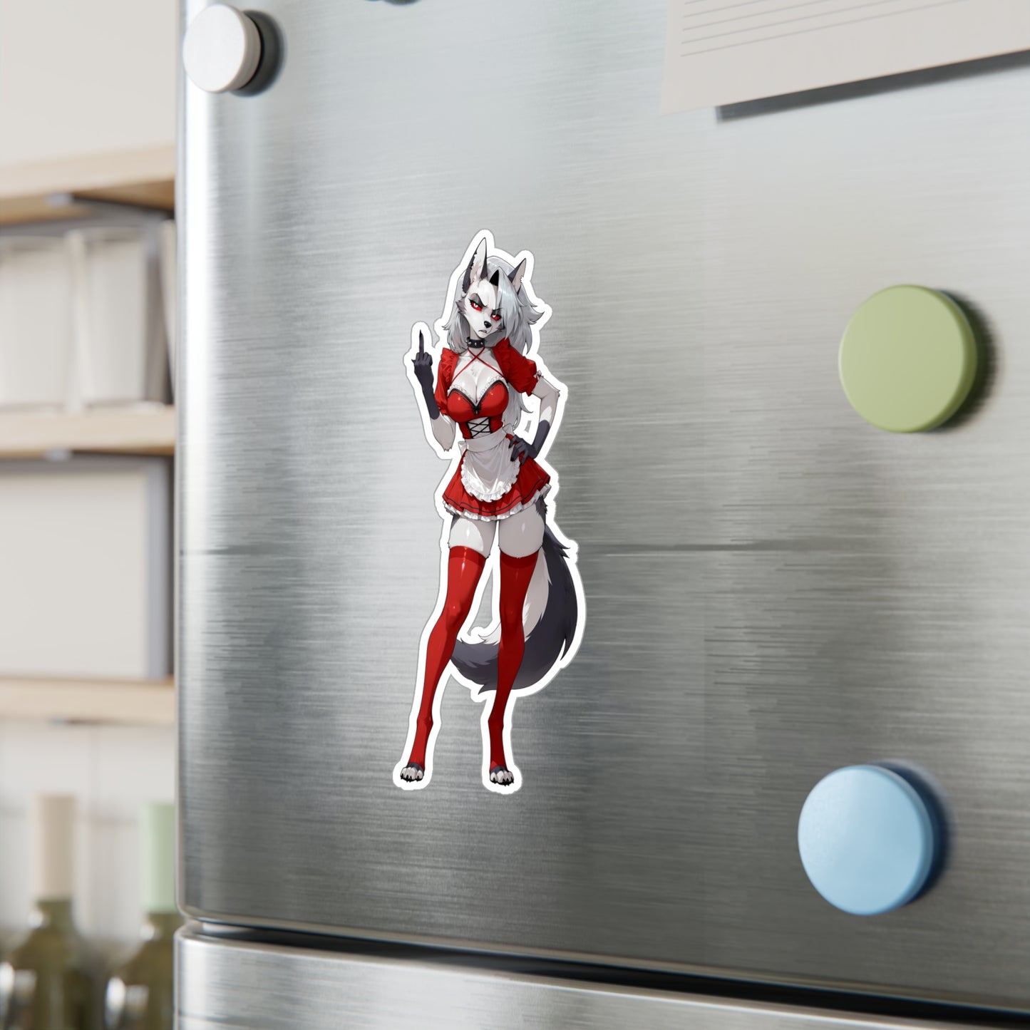 Loona HellHound Maid Waifu001 - XL Sticker