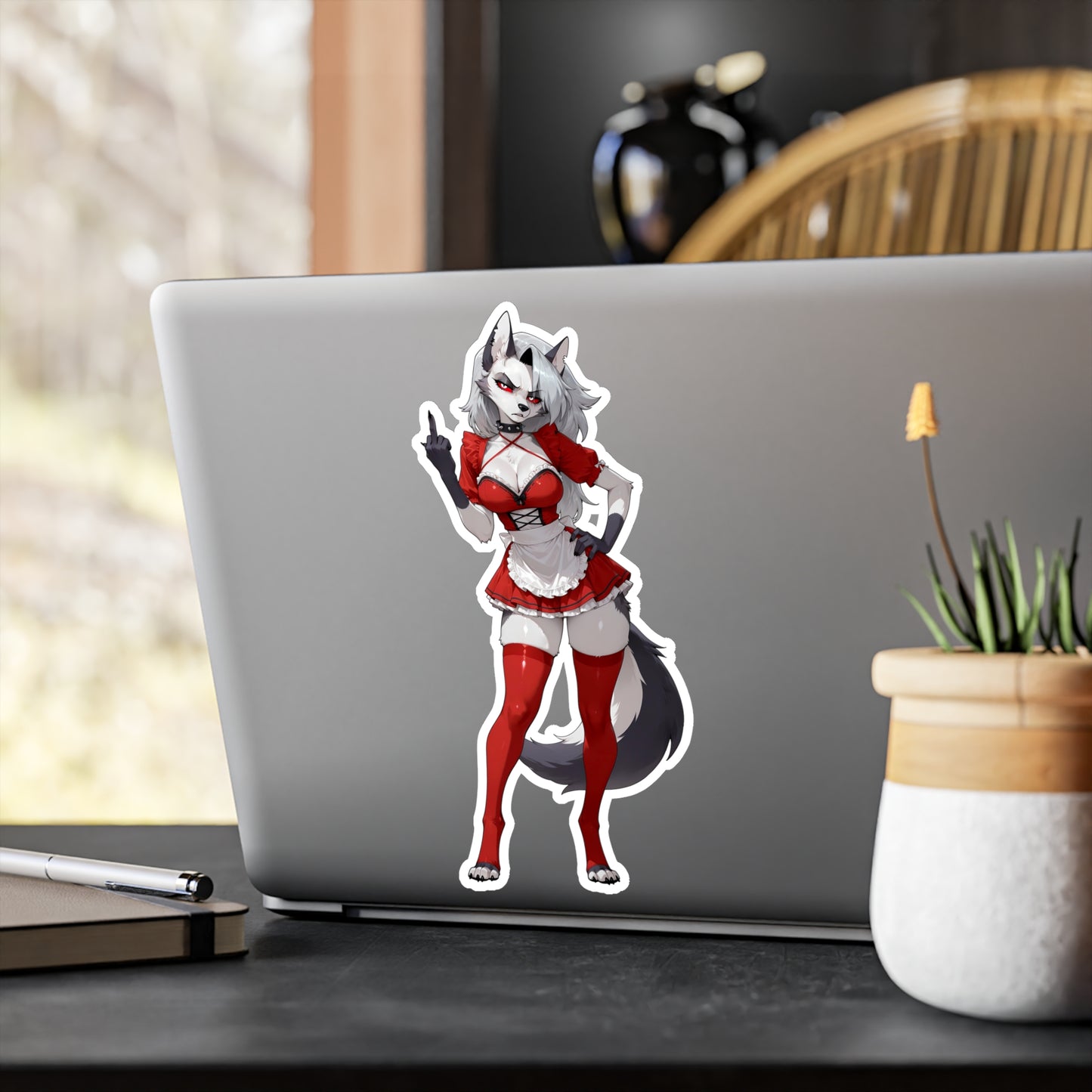 Loona HellHound Maid Waifu001 - XL Sticker