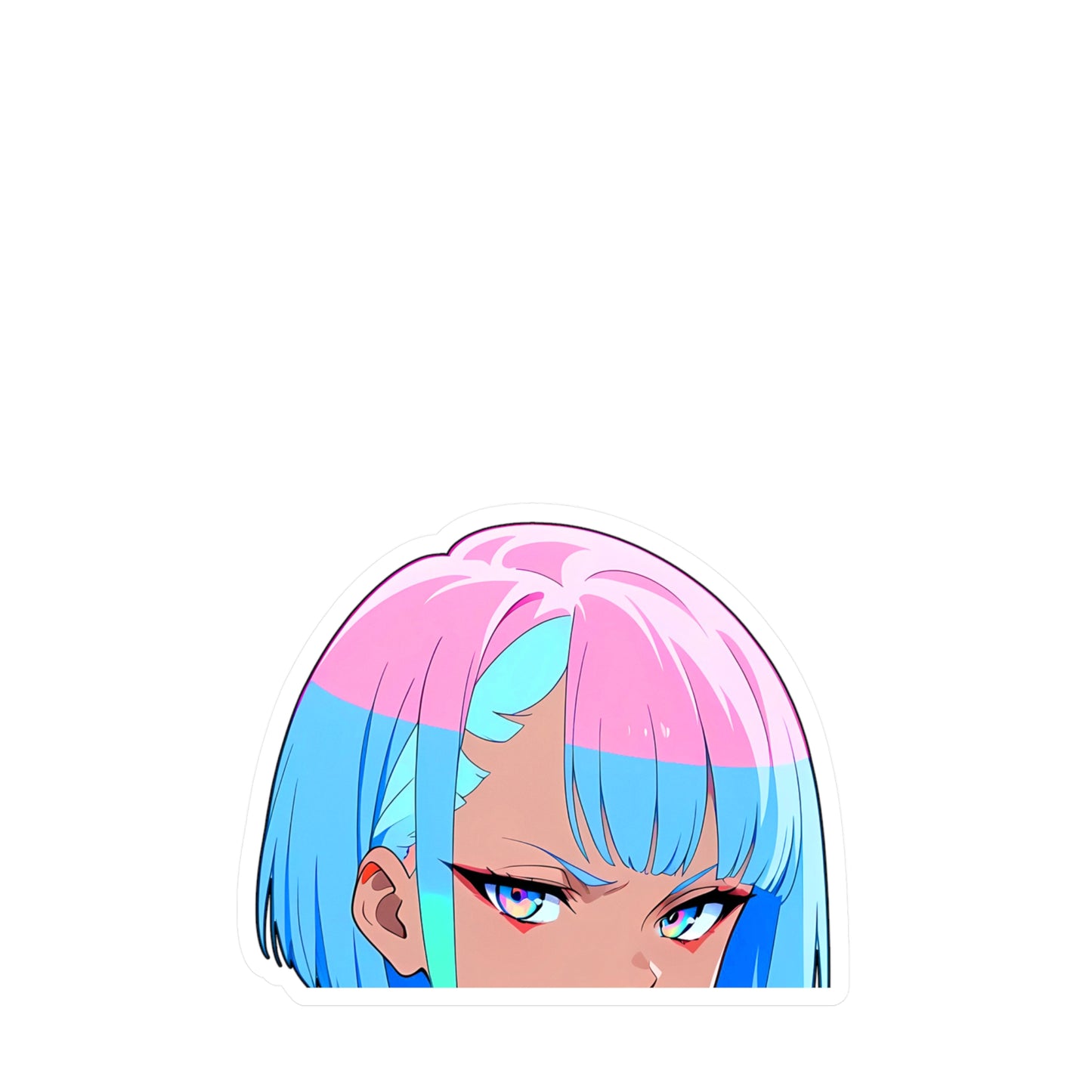 Lucy001 - CyberPunk EdgeRunners Peeker - Kiss-Cut Vinyl Decals