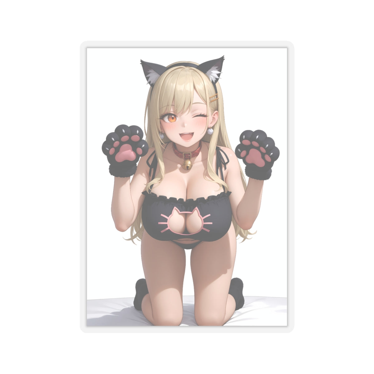 Anime Neko Girl Stickers-1238 - Kiss-Cut Stickers