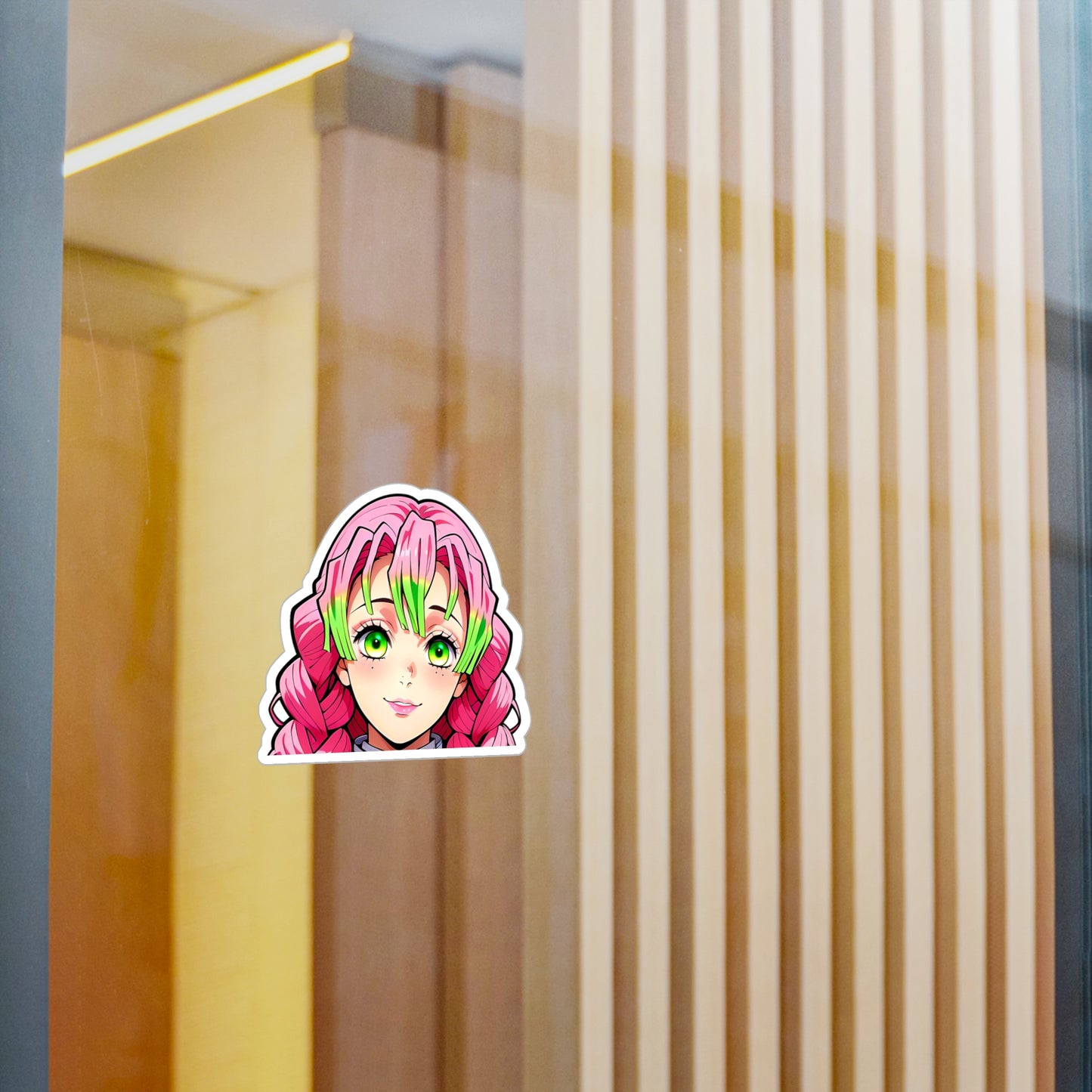 Mitsuri Kanroji Peeker - Demon Slayer Waifu - Kiss-Cut Vinyl Decals