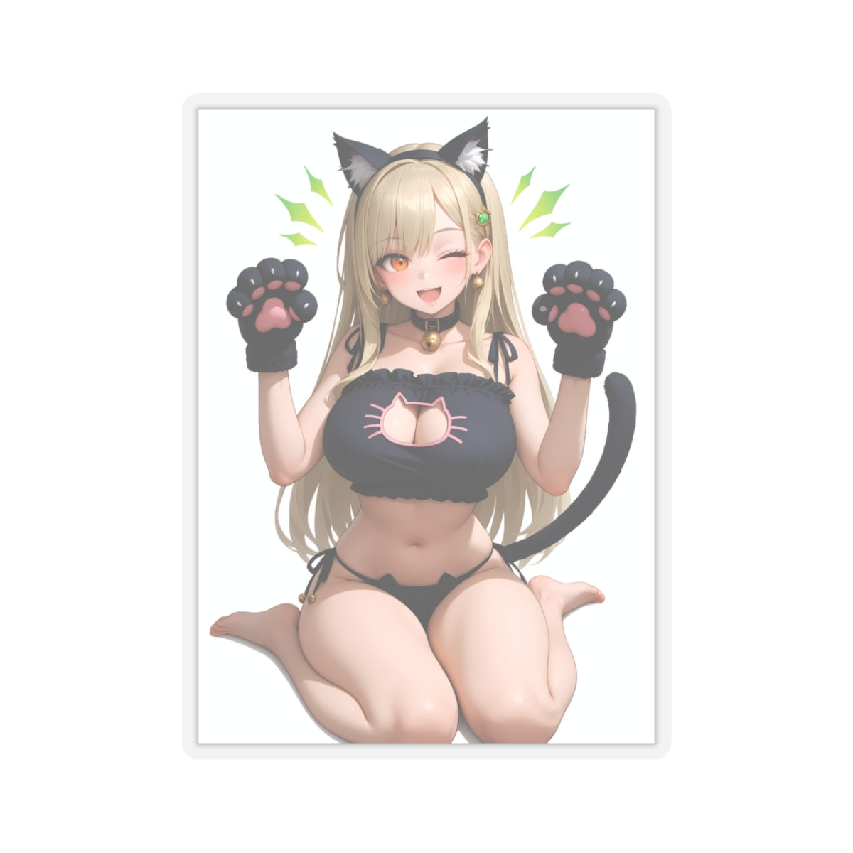 Anime Neko Girl Stickers-1240 - Kiss-Cut Stickers