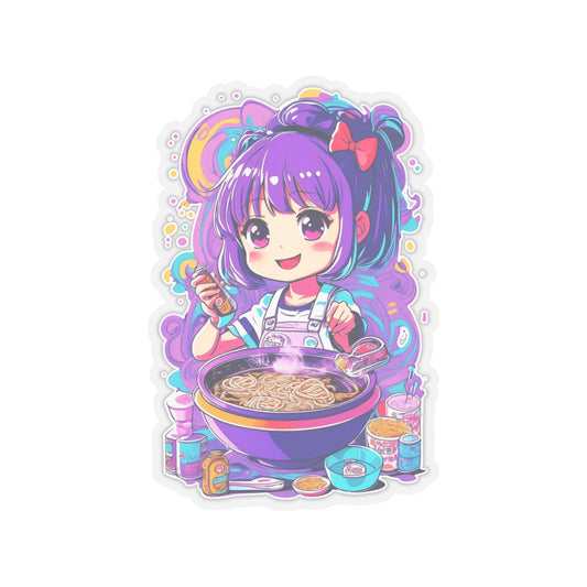 Noodle Girl 002 Kiss-Cut Stickers