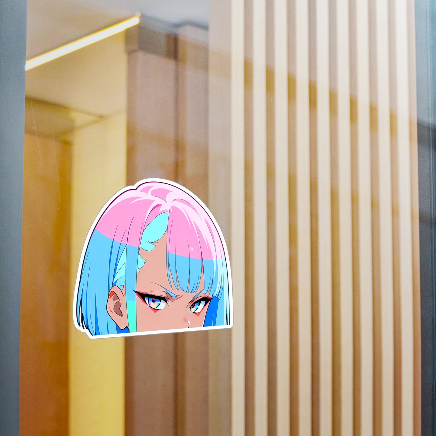 Lucy001 - CyberPunk EdgeRunners Peeker - Kiss-Cut Vinyl Decals