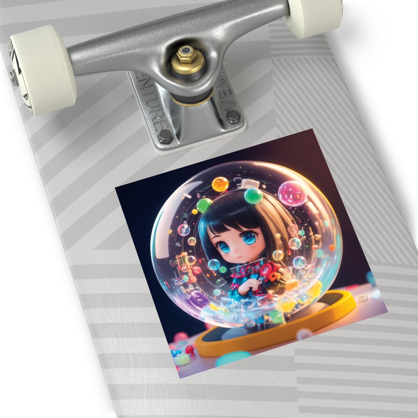 Kawaii Bubble009 - Square Vinyl Stickers