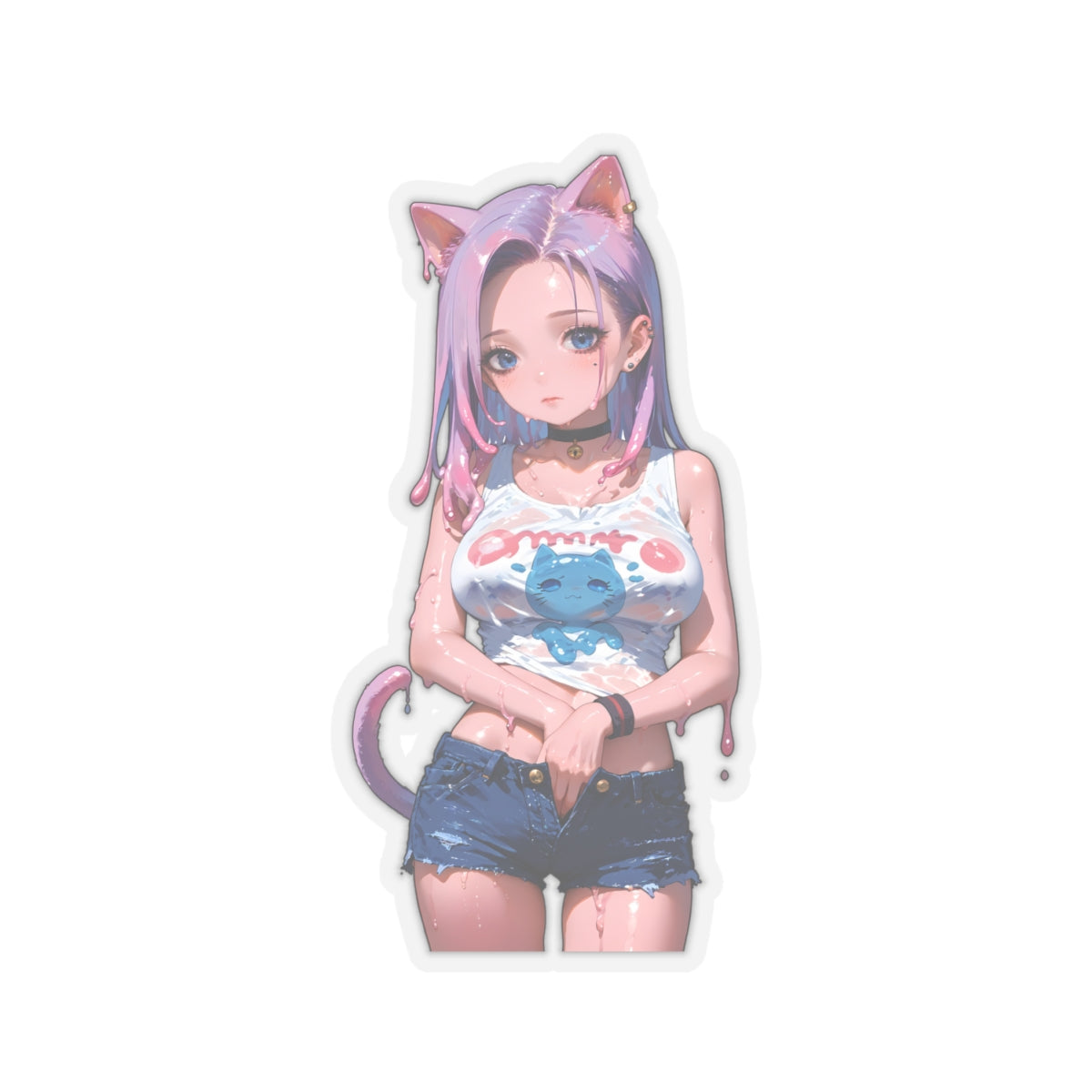 Window Decals026 - Slime Girl011 - Kiss-Cut Stickers
