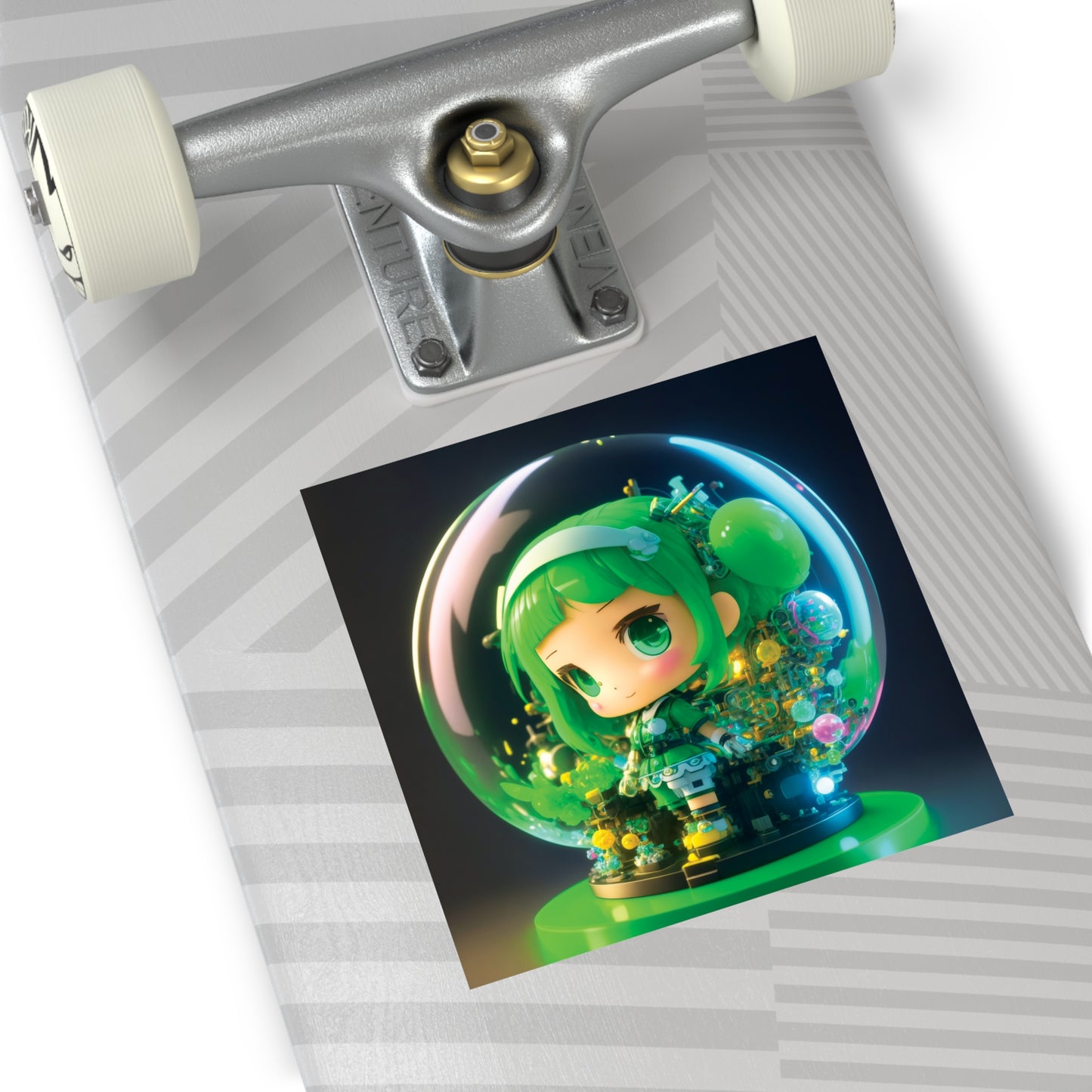 Kawaii Bubble013 - Square Vinyl Stickers