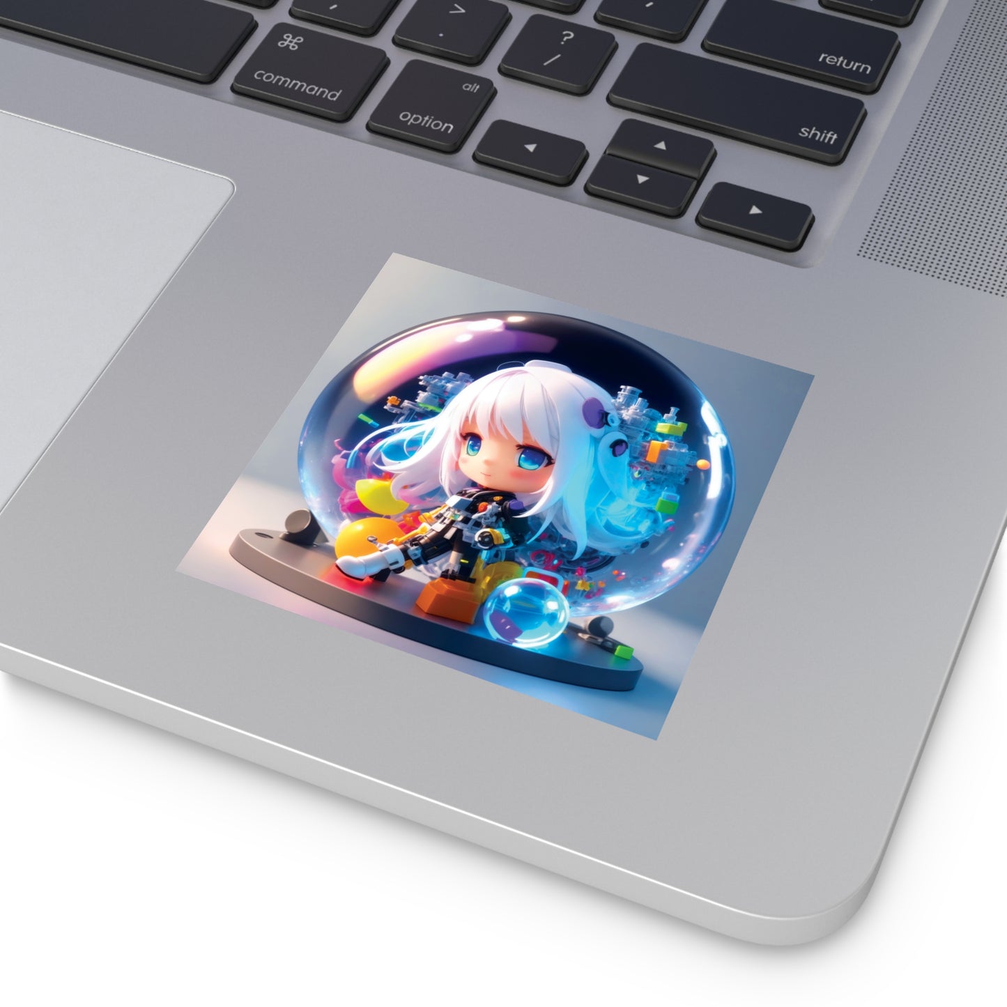Kawaii Bubble003 - Square Vinyl Stickers