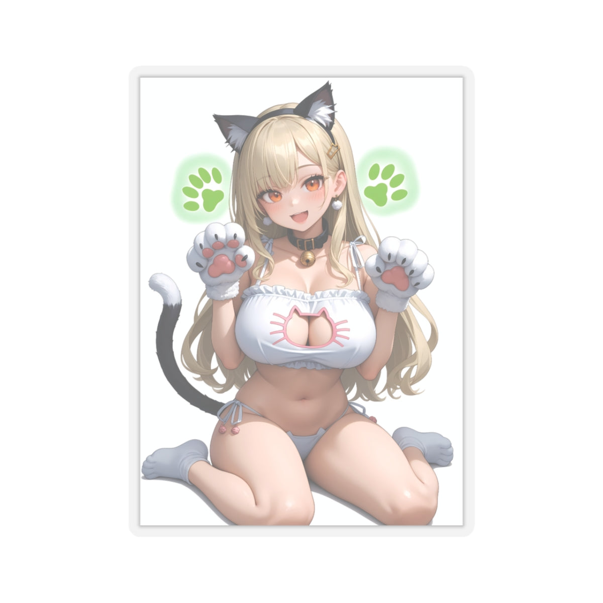 Anime Neko Girl Stickers-1241 - Kiss-Cut Stickers